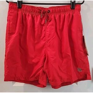 Island Haze Swim Trunk Shorts Men L 6" Ins Red Tropical White Lined NWT
